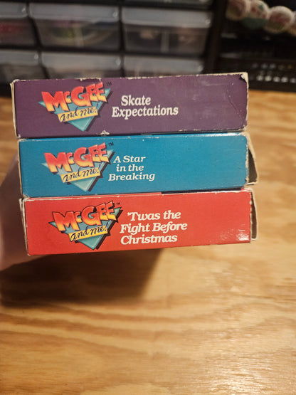 McGee and Me Skate Expectations, A Star in the Breaking, and Twas the Fight Before Christmas vhs set