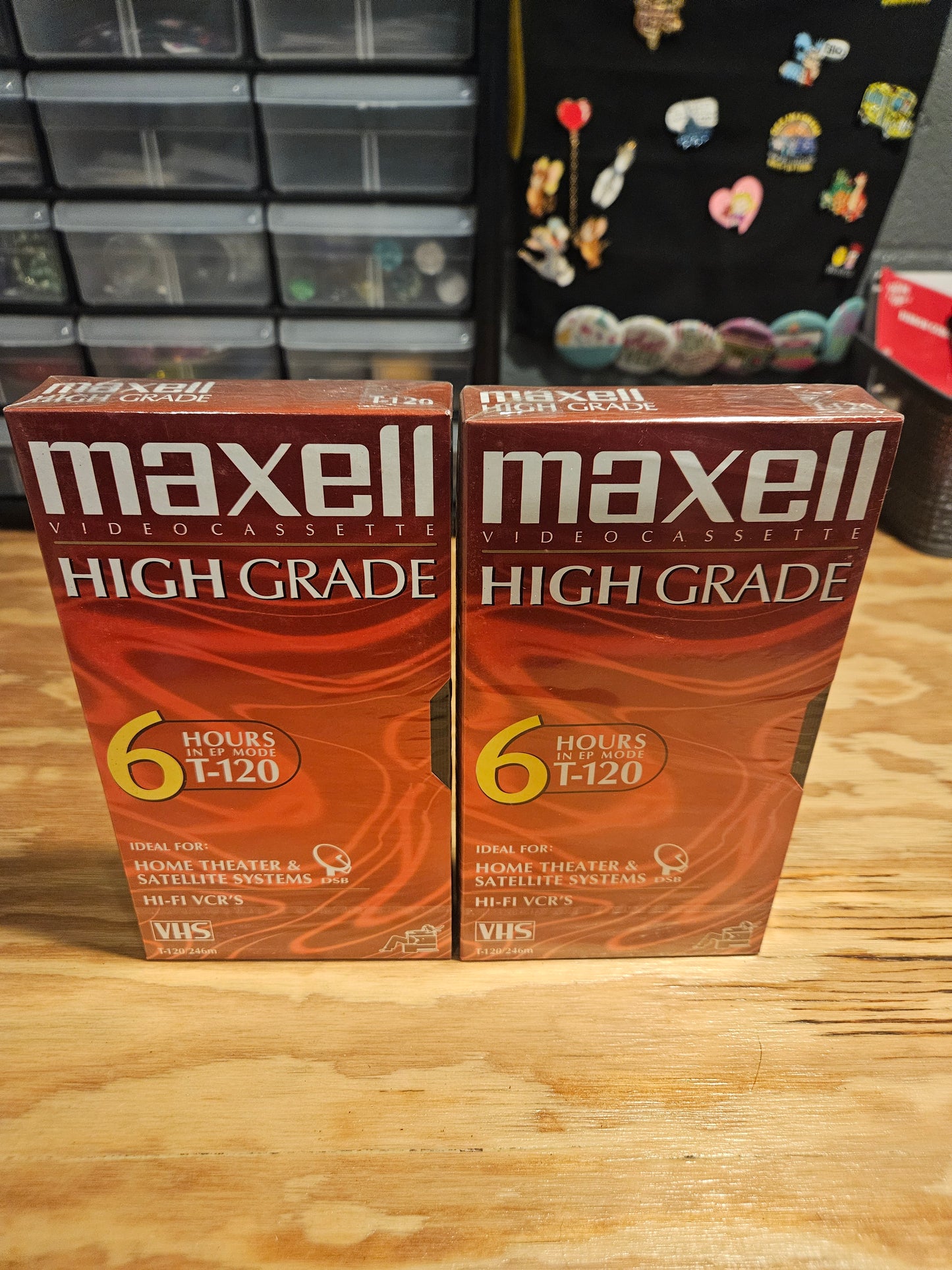 Blank VHS Tapes Maxell High Grade 6 Hour in EP mode T-120, NEW SEALED TAPES