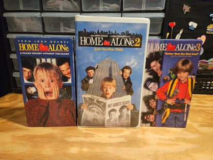 Home Alone 1, 2, 3 VHS Set, Macaulay Caulkin, 20th Century Fox, Christmas Movies