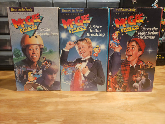 McGee and Me Skate Expectations, A Star in the Breaking, and Twas the Fight Before Christmas vhs set