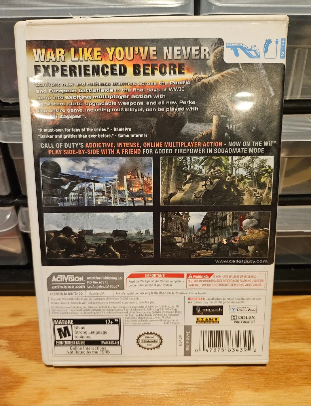 Call of Duty World at War Nintendo Wii, Activision