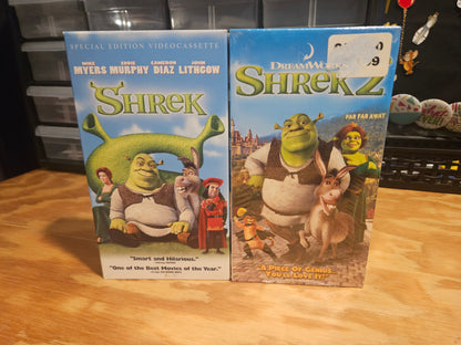 Shrek & Shrek 2 VHS Set
