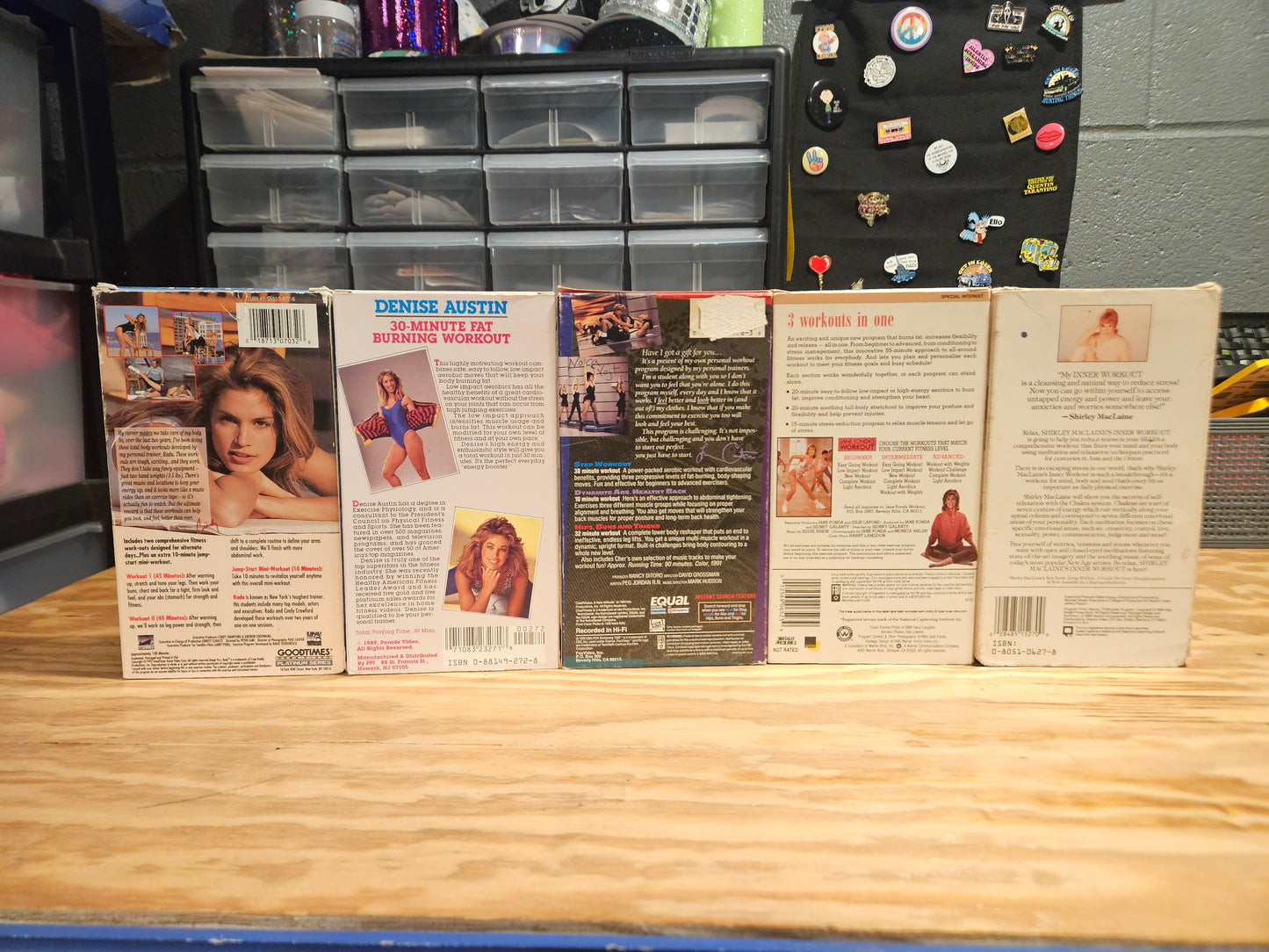 Cindy Crawford, Denise Austin, Cher Fitness, Jane Fonda, Shirley MacLaine Fitness / Workout Videos Vhs