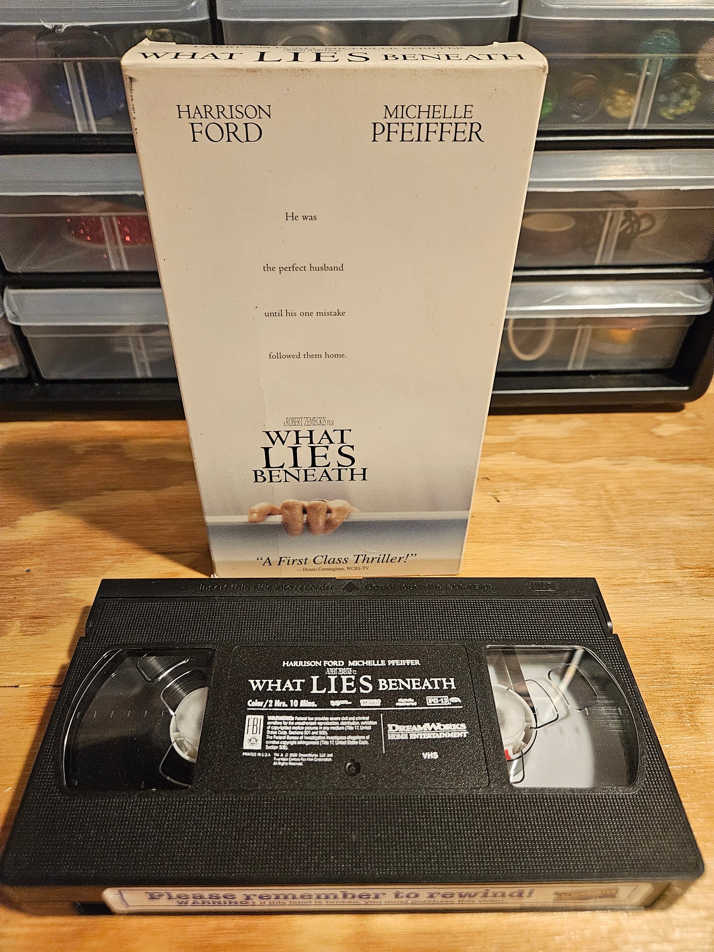What Lies Beneath VHS, Horror/Thriller, Harrison Ford, Michelle Pfeiffer