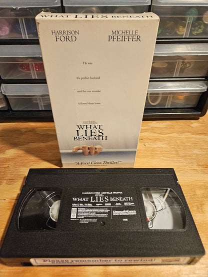 What Lies Beneath VHS, Horror/Thriller, Harrison Ford, Michelle Pfeiffer