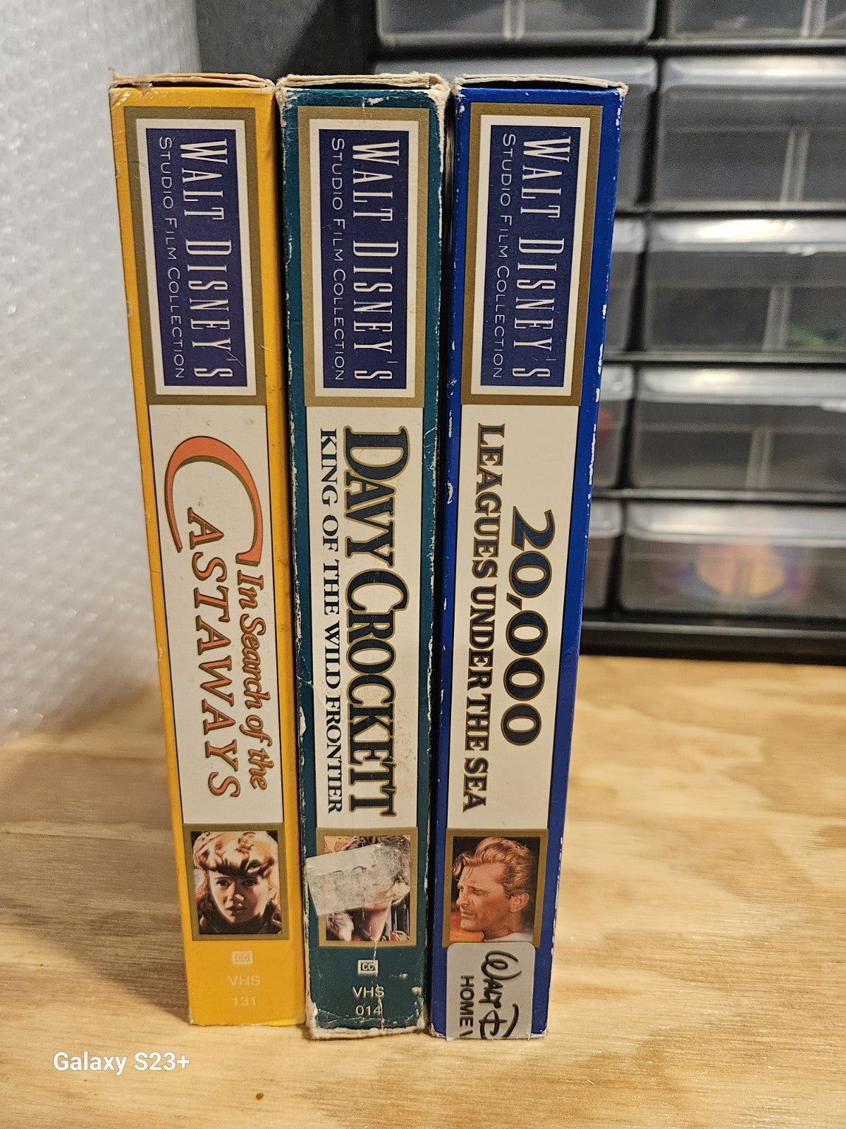 Walt Disney's Studio Film Collection VHS Lot Castaways, Davy Crockett, Leagues 