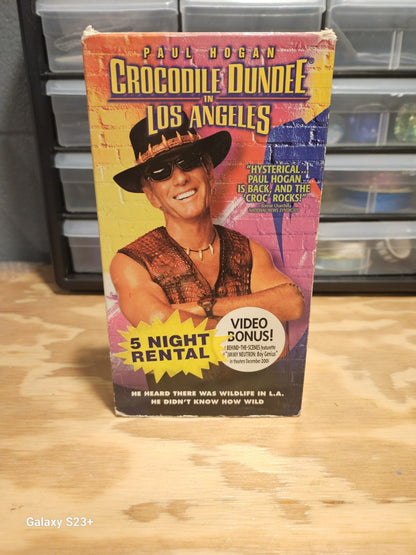 Crocodile Dundee & Crocodile Dundee in Los Angeles VHS Set Paul Hogan, Paramount