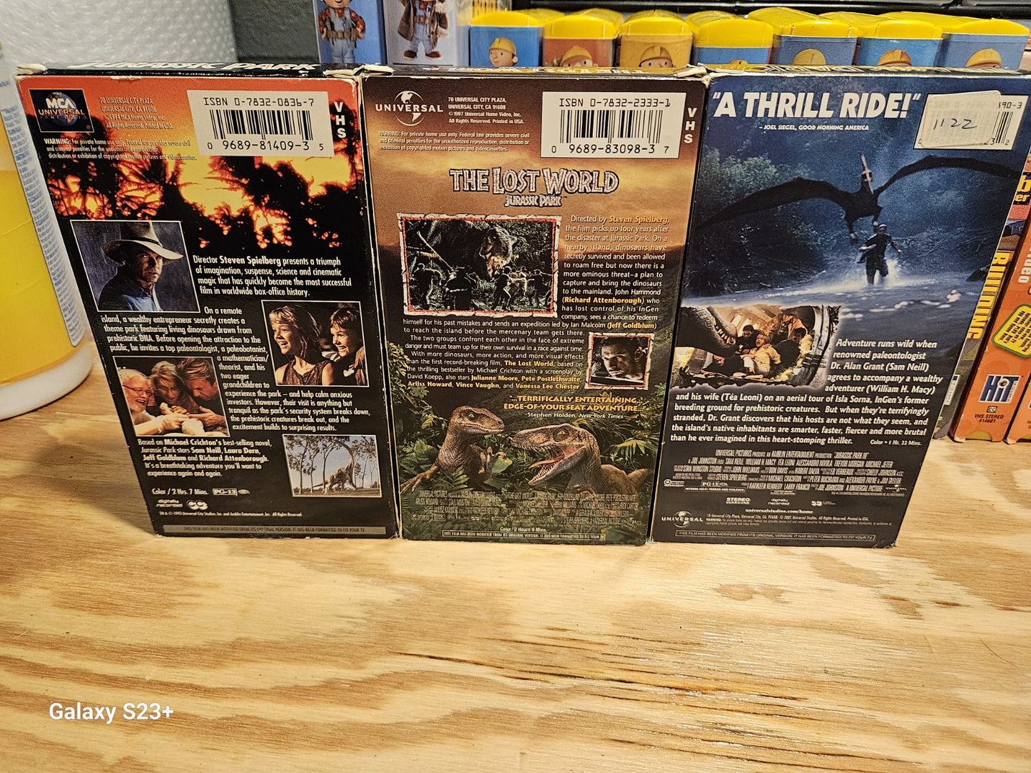 Jurassic Park VHS Set, MCA Universal, Spielberg, Action, Dinosaur, Neill, Dern