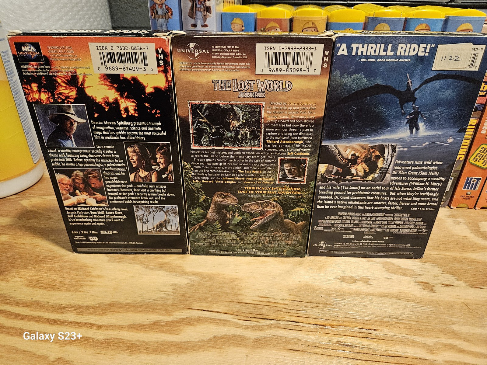 Jurassic Park VHS Set, MCA Universal, Spielberg, Action, Dinosaur, Neill, Dern