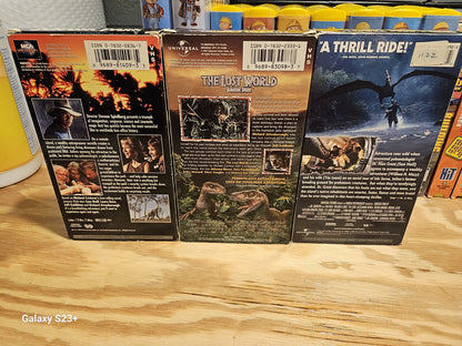Jurassic Park VHS Set, MCA Universal, Spielberg, Action, Dinosaur, Neill, Dern
